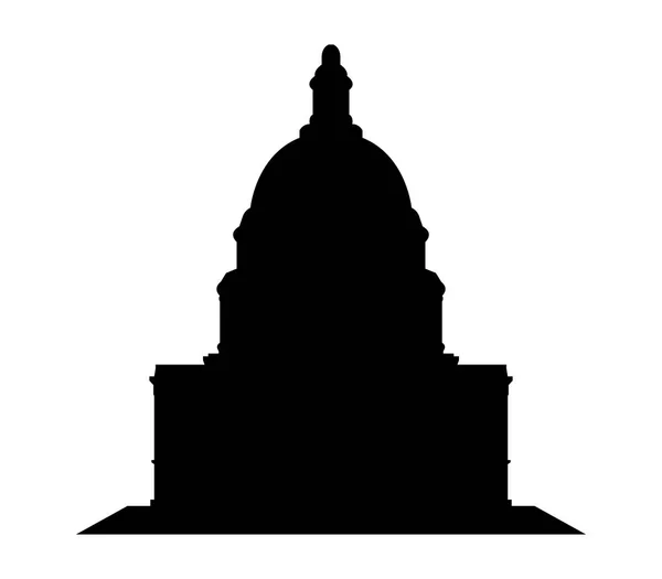 Vita huset ikonen illustreras på en vit bakgrund — Stock vektor