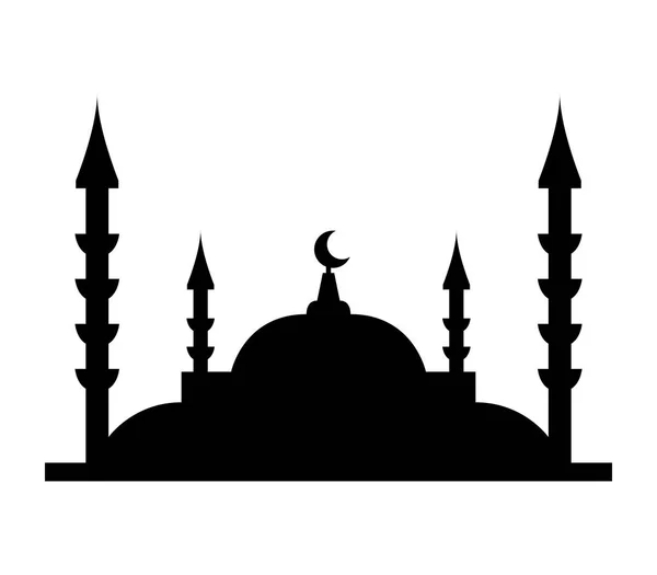 Мечеть значок проілюстровано на білому фоні — стоковий вектор
