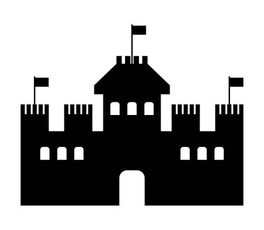 Beyaz bir arka plan üzerinde gösterilen simge Kalesi