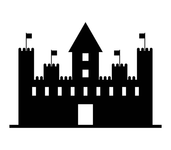 Icon castle illustrated on a white background — Stock Vector