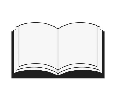 Resimli kitap simgesi beyaz arka plan üzerinde