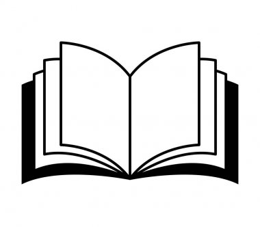 Resimli kitap simgesi beyaz arka plan üzerinde