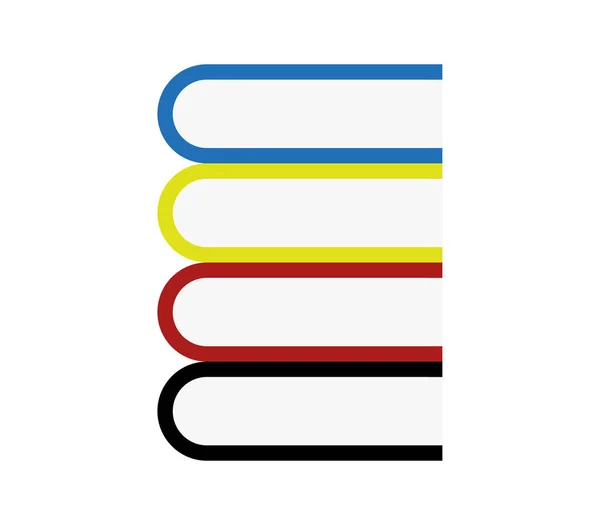 Symbol illustrierte Bücher auf weißem Hintergrund — Stockvektor