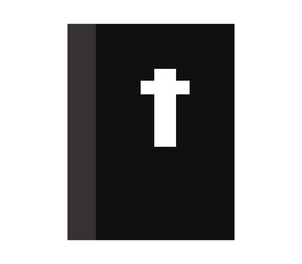 Buch-Symbol illustrierte Bibel auf weißem Hintergrund — Stockvektor