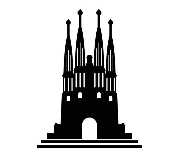 Sagrada familia simgesi beyaz bir arka plan üzerinde resimli