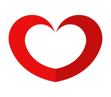 Beyaz bir arka plan üzerinde resimli kalp simgesi