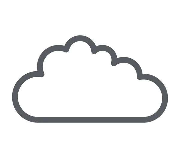 Ícone de nuvem ilustrado em um fundo branco — Vetor de Stock