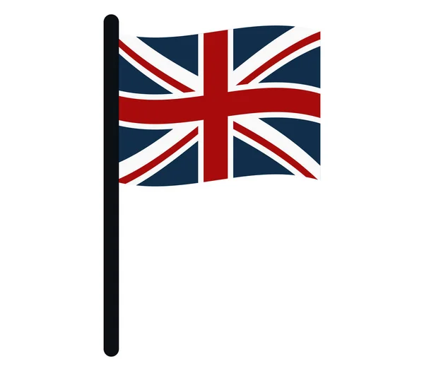 Icono bandera de britain ilustrado sobre un fondo blanco — Vector de stock