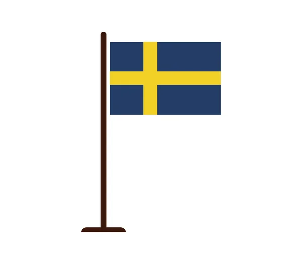 Icono Bandera de Sweden — Vector de stock