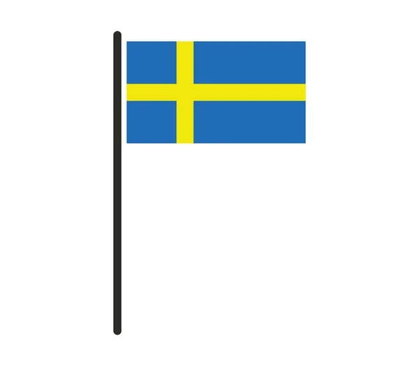 Icono Bandera de Sweden — Vector de stock