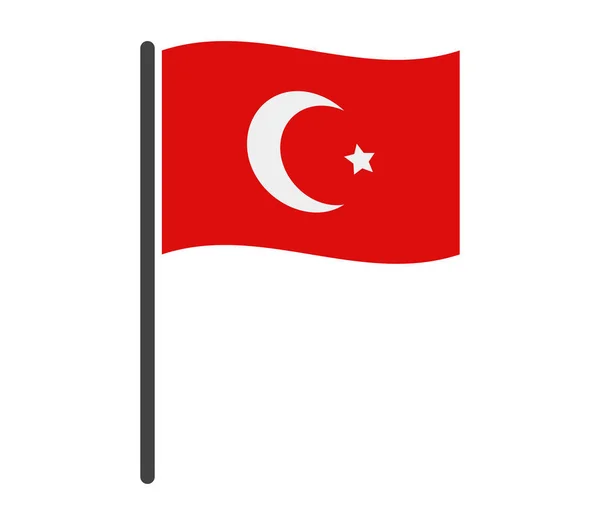 Symbolfahne der Türkei — Stockvektor