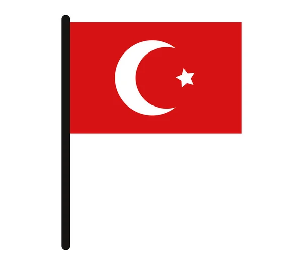 Значок прапора Туреччини — стоковий вектор