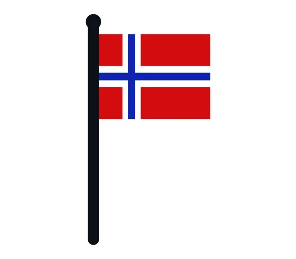 Norská vlajka ikonu — Stockový vektor