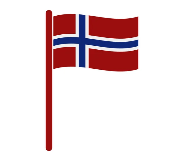 Norská vlajka ikonu — Stockový vektor