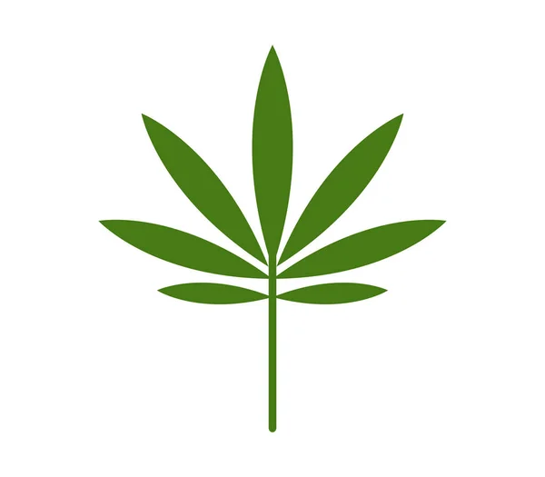 Ikonen marijuana växt illustreras på en vit bakgrund — Stock vektor