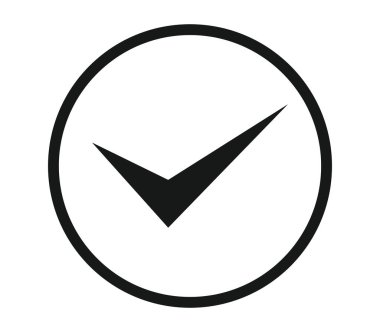 Beyaz bir arka plan üzerinde gösterilen simgeyi denetleyin