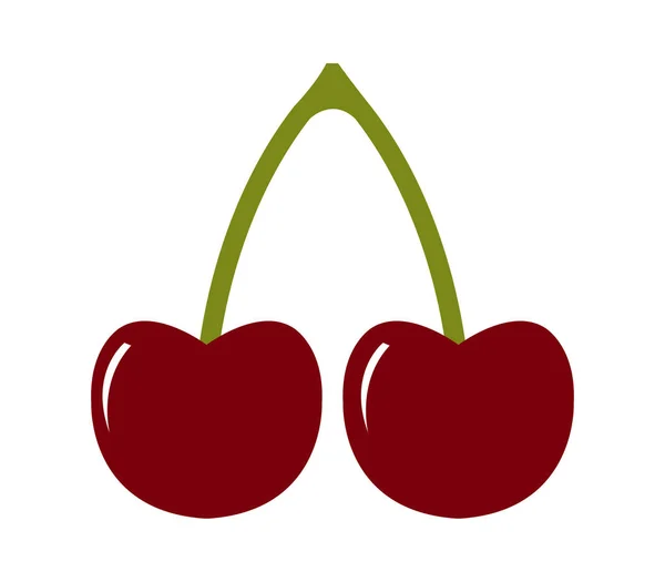 Cherry pictogram geïllustreerd op een witte achtergrond — Stockvector