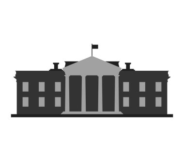 simgesi beyaz bir arka plan üzerinde Beyaz Saray resimli