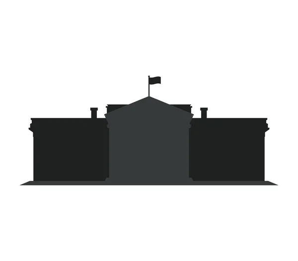 Symbol Weißes Haus auf weißem Hintergrund — Stockvektor