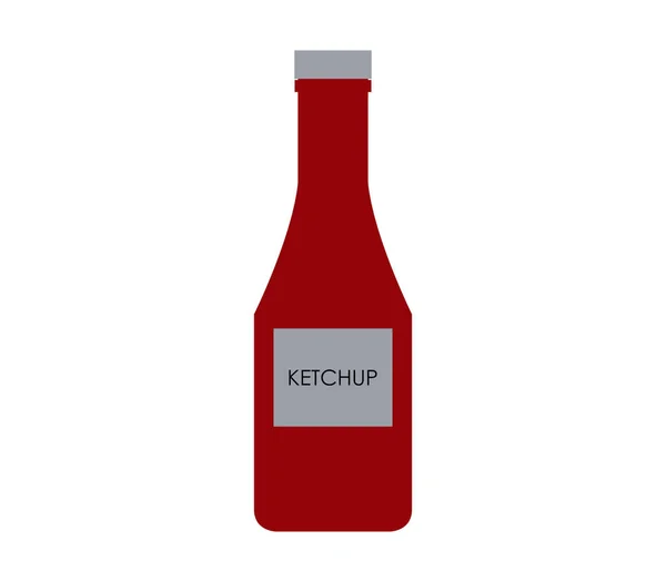 Icona del ketchup illustrata su sfondo bianco — Vettoriale Stock