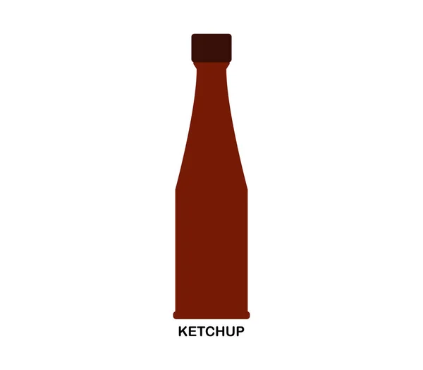 Icona del ketchup illustrata su sfondo bianco — Vettoriale Stock