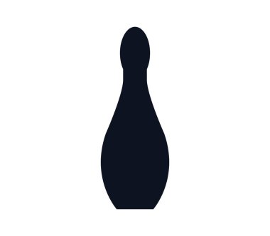 PIN bowling simgesi beyaz bir arka plan üzerinde resimli