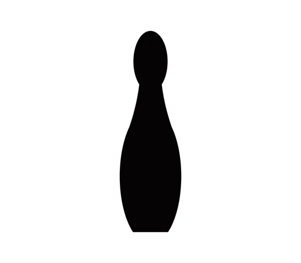 Pin bowling icono ilustrado sobre un fondo blanco — Vector de stock