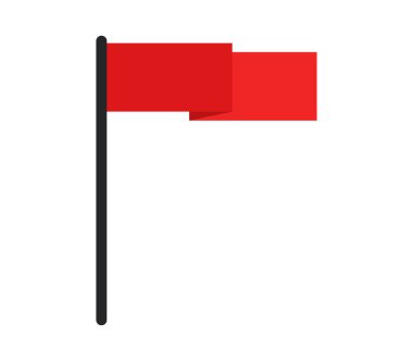 Beyaz bir arka plan üzerinde gösterilen bayrak simgesi