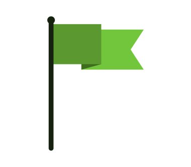 Beyaz bir arka plan üzerinde gösterilen bayrak simgesi