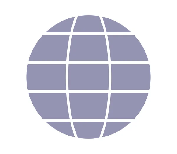 Globus-Symbol auf weißem Hintergrund — Stockvektor