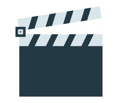 Beyaz bir arka plan üzerinde resimli Klaket simgesi