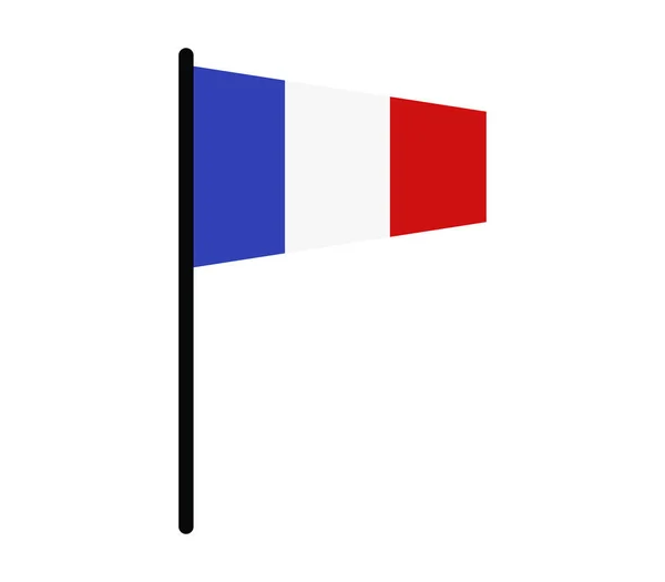Franciaország zászló ikon illusztrálja egy fehér háttér — Stock Vector