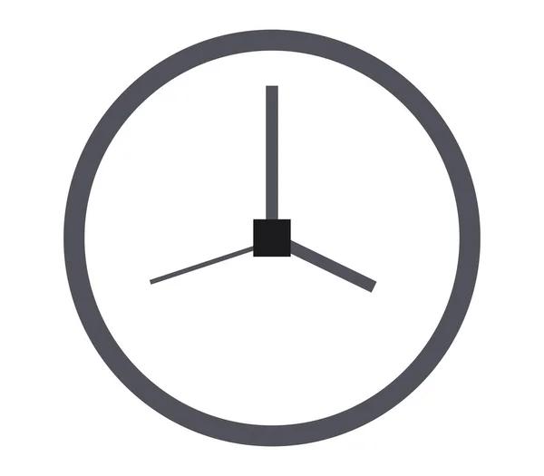 Icono del reloj ilustrado sobre un fondo blanco — Vector de stock