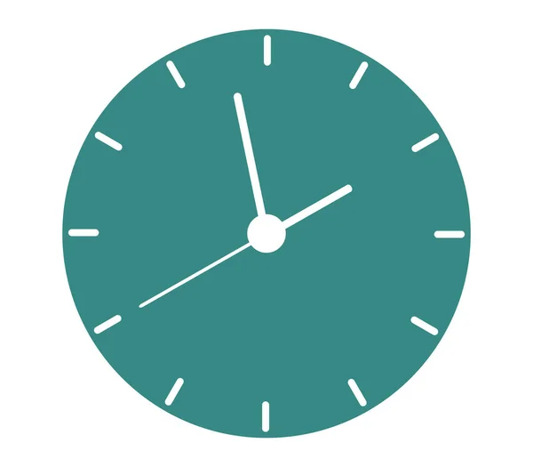 Icono del reloj ilustrado sobre un fondo blanco — Vector de stock