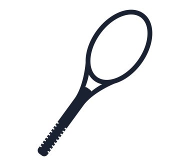 simge resimli tenis raketi beyaz bir arka plan üzerinde