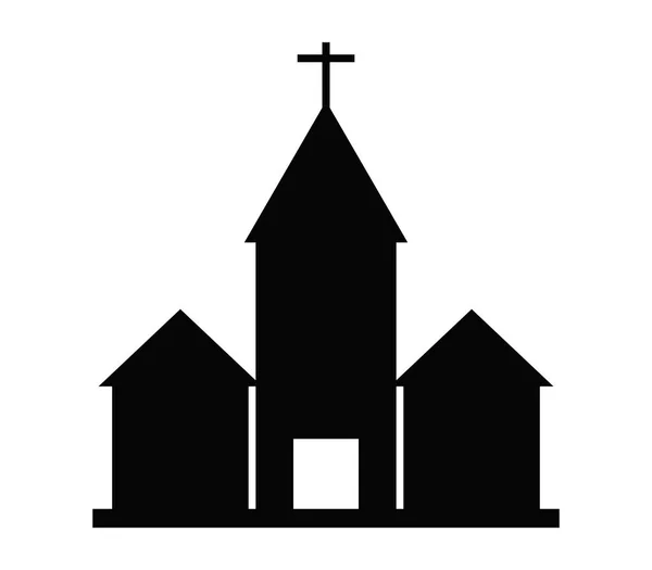 Икона церкви на белом фоне — стоковый вектор