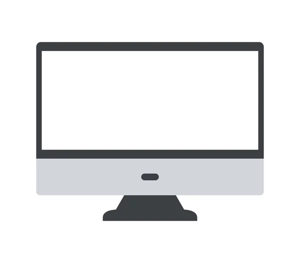 Pictogram van de monitor van de pc geïllustreerd op een witte achtergrond — Stockvector