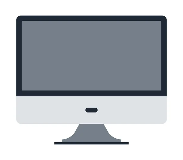 Pictogram van de monitor van de pc geïllustreerd op een witte achtergrond — Stockvector