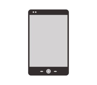 Beyaz bir arka plan üzerinde resimli smartphone simgesi