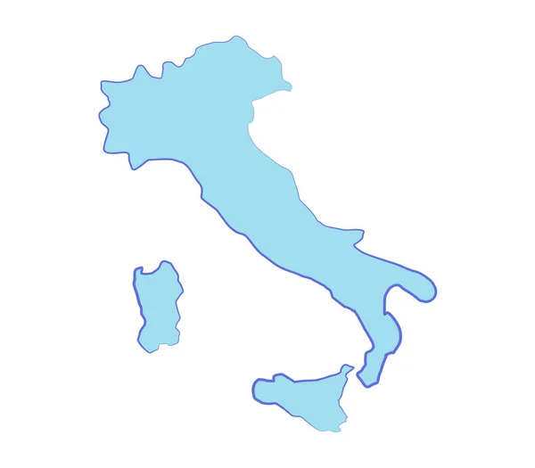 Map of Italy illustrated on a white background — Stock Vector