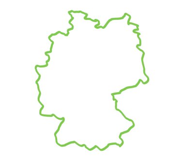 Almanya resimli harita beyaz arka plan üzerinde