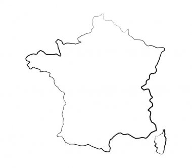 beyaz zemin üzerine Fransa'nın resimli göster