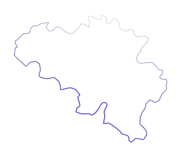 Mapa Belgie na bílém pozadí — Stockový vektor