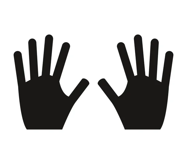 Τα χέρια που απεικονίζεται σε λευκό φόντο — Διανυσματικό Αρχείο
