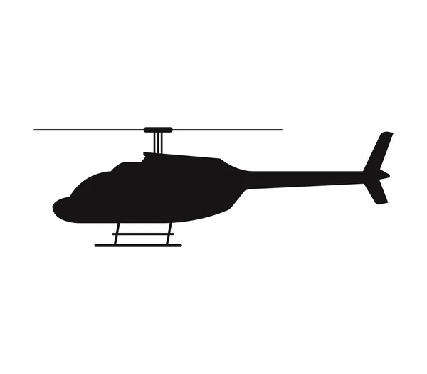 Icona dell'elicottero illustrata su sfondo bianco — Vettoriale Stock
