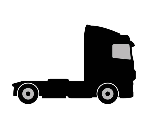Φορτηγό εικονίδιο απεικονίζεται σε λευκό φόντο — Διανυσματικό Αρχείο