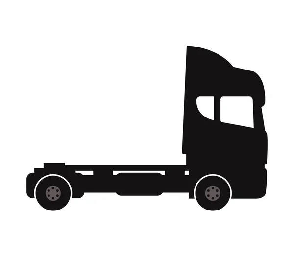 Значок грузовика на белом фоне — стоковый вектор