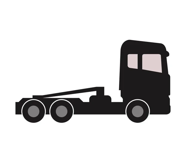 Lastbil-ikonen illustreras på en vit bakgrund — Stock vektor