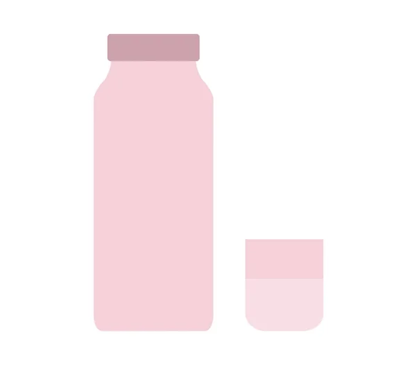Icono botella de leche con vidrio — Archivo Imágenes Vectoriales