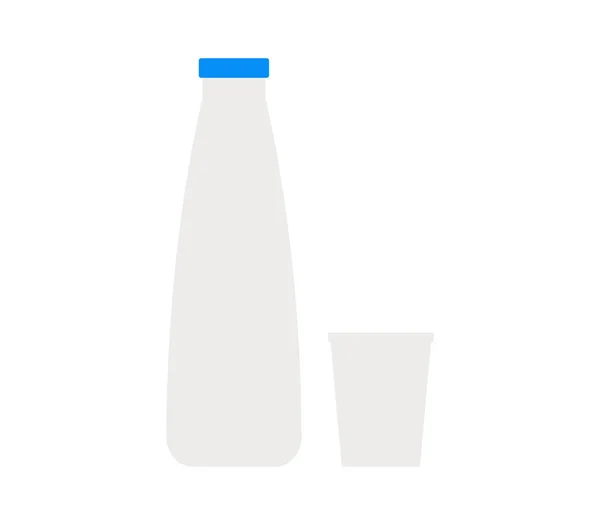 Ikon üveg pohár tej — Stock Vector